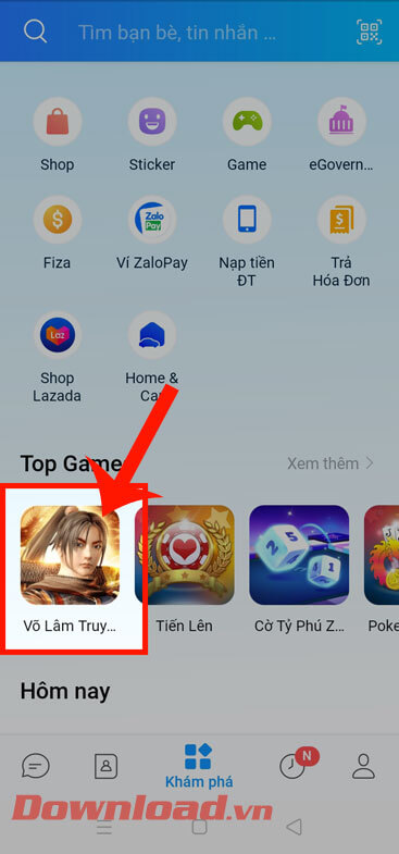 <p><strong>Bước 3:</strong> Trên màn hình khi này, ở mục <em>Top games</em> ấn vào <strong>biểu tượng