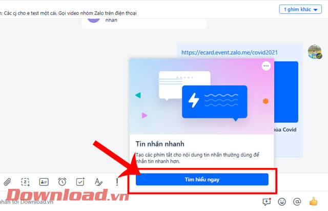 Click chuột vào nút Tìm hiểu ngay