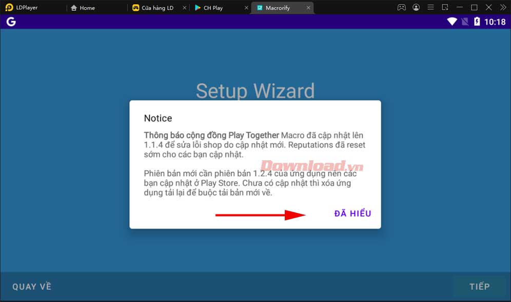 <p>2. Bạn sẽ nhận được thông báo những thay đổi mới trên Macrorify ngay khi chấp nhận các thỏa thuận