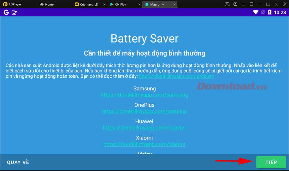 <p>7. Ở màn hình tiếp theo, nếu muốn tìm hiểu thông tin nào hãy click vào link đó. Nếu không, click
