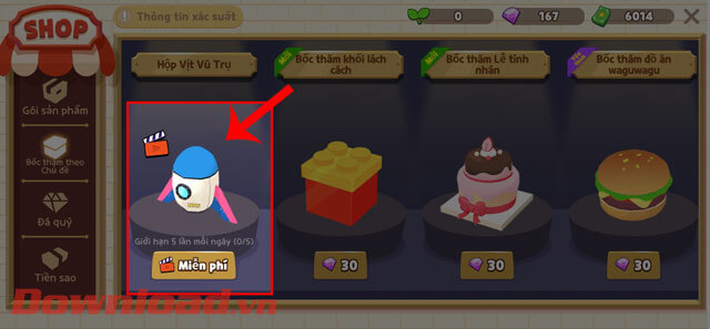 Ấn vào nút Miễn phí