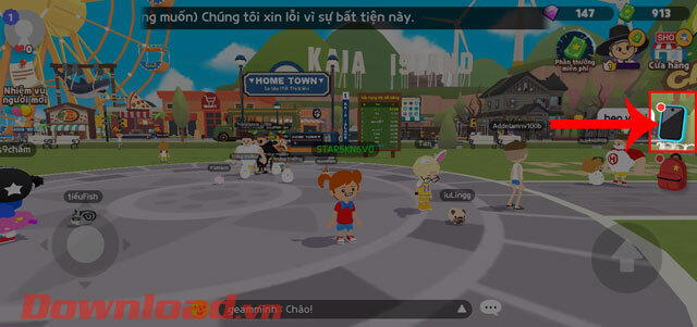 Nhấn vào biểu tượng điện thoại