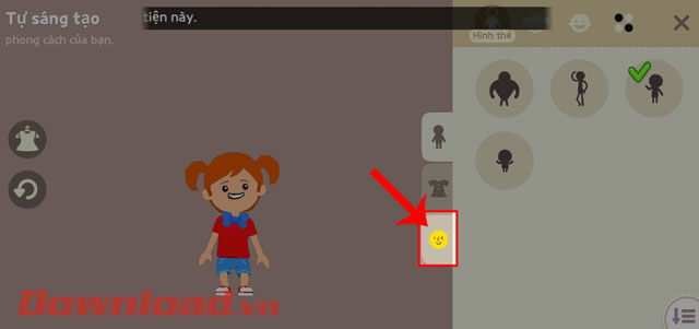 Chạm vào biểu tượng khuôn mặt