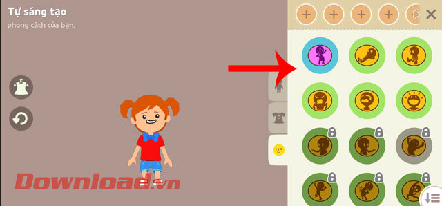 Chọn biểu tượng cảm xúc muốn thêm vào