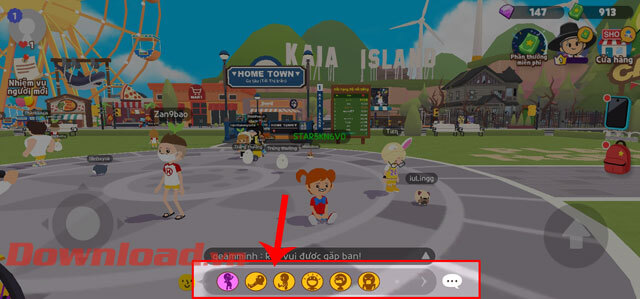 Chạm vào biểu tượng cảm xúc