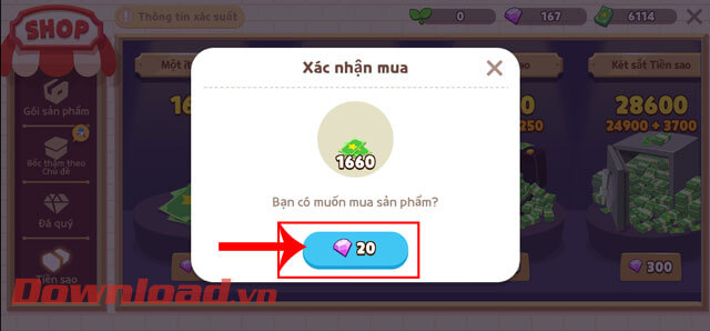 Chạm vào mức kim cương cần đổi