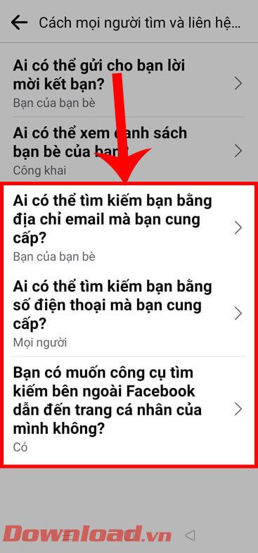 <p><strong>Bước 5:</strong> Để có thể chặn người khác tìm kiếm, hãy <strong>ấn và chỉnh sửa tại các