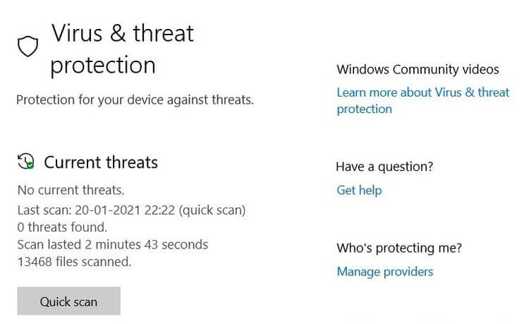 Loại bỏ malware bằng Windows Defender