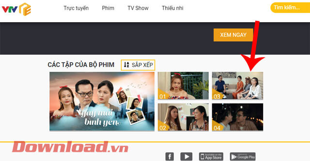 Ấn vào tập phim