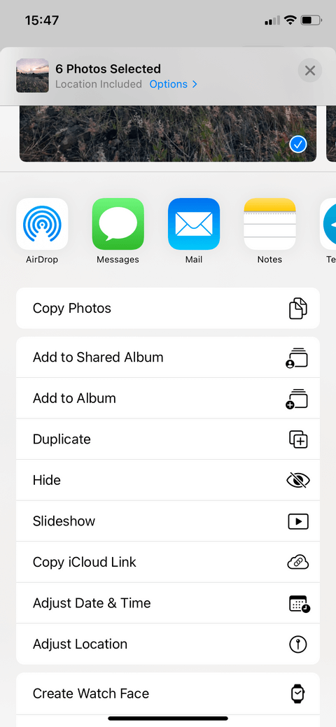 Tùy chọn thay đổi vị trí trong ảnh