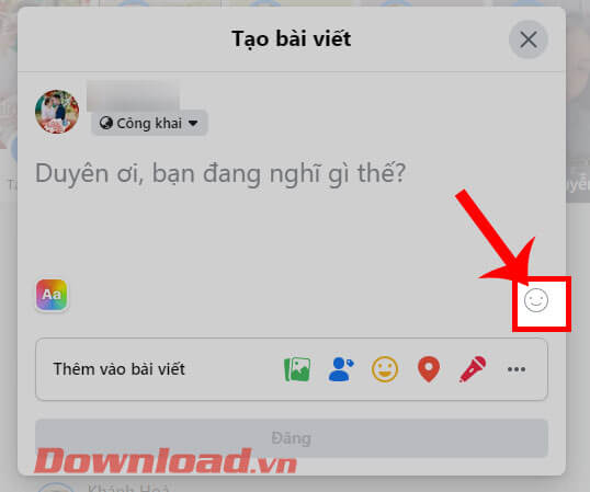 <p><strong>Bước 3: </strong>Lúc này trên màn hình xuất hiện khung cửa sổ Tạo bài viết, nhấn vào<strong>