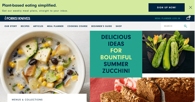 Web dạy nấu món chay Forks Over Knives