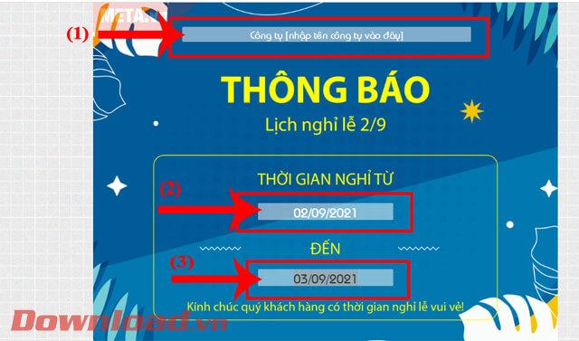 Sửa lại các thông tin