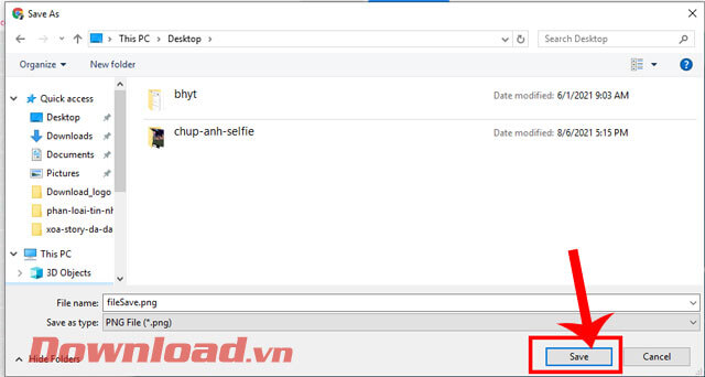 Lưu lại hình ảnh về máy