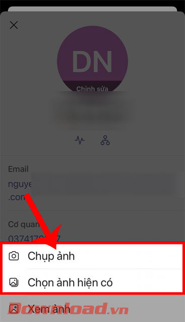 <p><strong>Bước 5:</strong> Ấn vào mục <strong>Chọn ảnh hiện</strong> có ở phía dưới màn hình để lấy