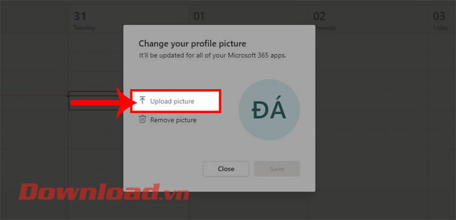 <p><strong>Bước 4:</strong> Trên màn hình bây giờ, xuất hiện cửa sổ <em>Change your profile picture</em>,