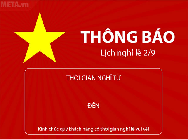 Thông báo nghỉ 2/9