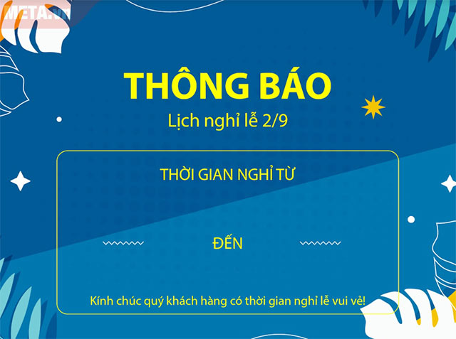 Thông báo nghỉ 2/9