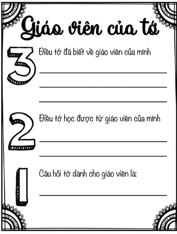 Phiếu học tập đầu năm 2021 - 2022