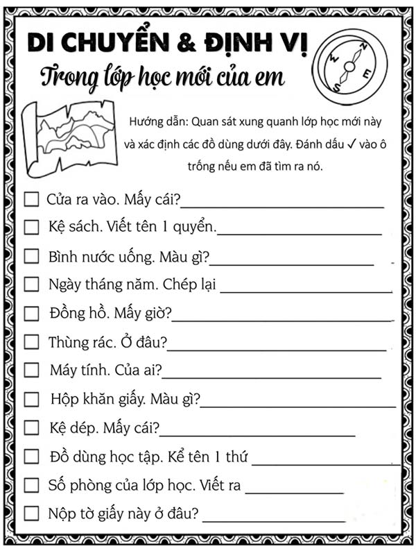 Phiếu học tập đầu năm 2021 - 2022