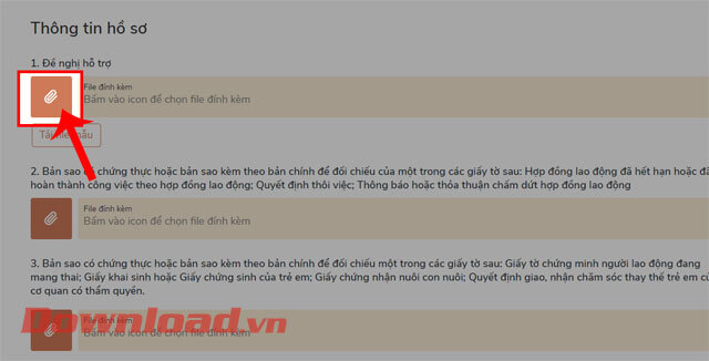 <p><strong>Bước 6:</strong> Tiếp theo, nhấp chuột vào <strong>biểu tượng đính kèm</strong> để đăng tải