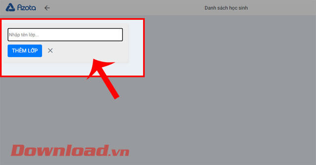 Nhập tên lớp học