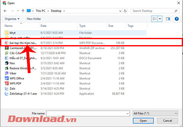 Tải file bài tập lên