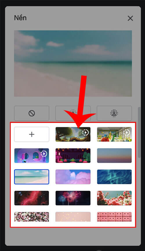 <p><strong>Bước 4:</strong> Khi này khung cửa sổ <strong>Nền </strong>xuất hiện, hãy <strong>chọn hình