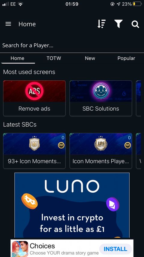 FUT 21 Draft Builder