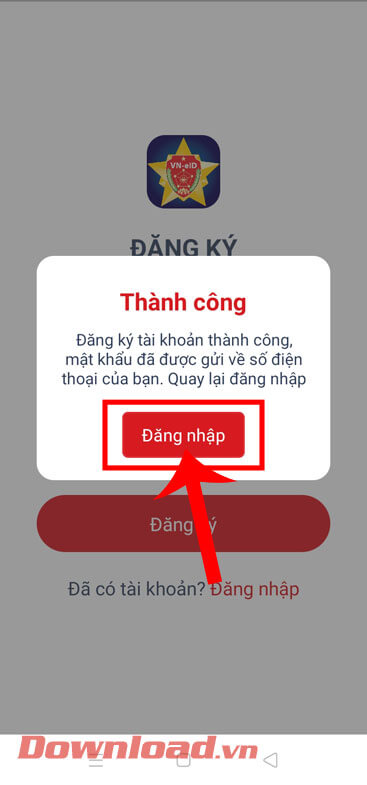 <p><strong>Bước 4:</strong> Trên màn hình khi này sẽ xuất hiện khung cửa sổ thông báo đăng ký tài khoản
