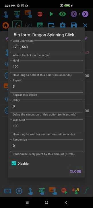 Tự động click trên Macrorify