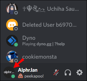 Thay trạng thái online trên Discord