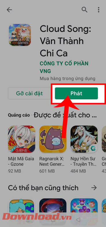 <p><strong>Bước 5: </strong>Chờ đợi một lát để quá trình cài đặt game được hoàn tất, rồi nhấn vào nút