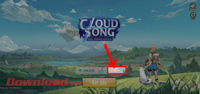 <p><strong>Bước 2: </strong>Để lựa chọn máy chủ của trò chơi, hãy ấn vào nút <strong>Chọn Sever.</strong></p>