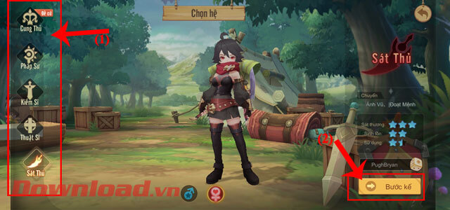 <p><strong>Bước 5:</strong> Phía bên trái màn hình khi này sẽ hiển thị biểu tượng của các môn phái,<strong>