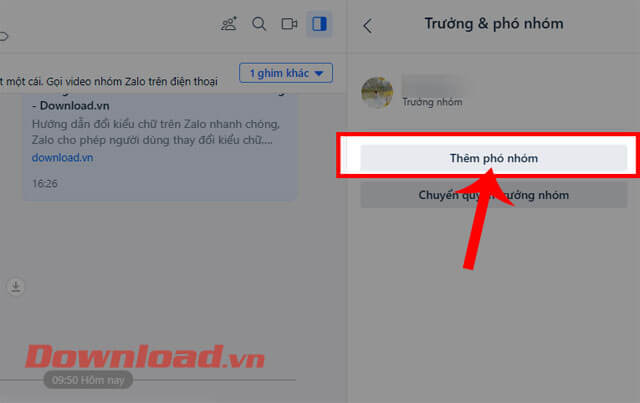 <p><strong>Bước 4:</strong> Sau đó, hãy nhấn vào mục <strong>Thêm phó nhóm.</strong></p>