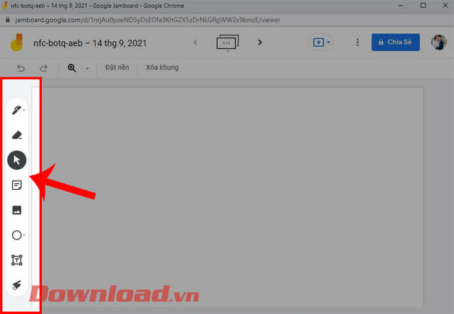 Công cụ phác thảo lên bảng trắng