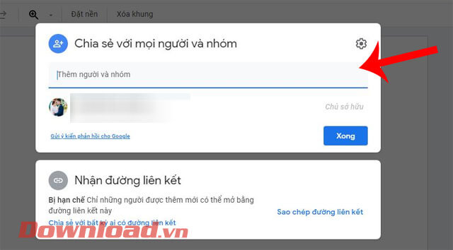 Chia sẻ bảng trắng cho người khác