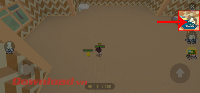 Chạm vào mục Kho lưu trữ