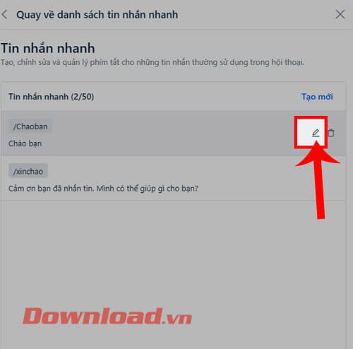 Nhấp chuột vào biểu tượng chiếc bút