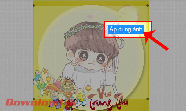 Click chuột vào nút Áp dụng hình ảnh