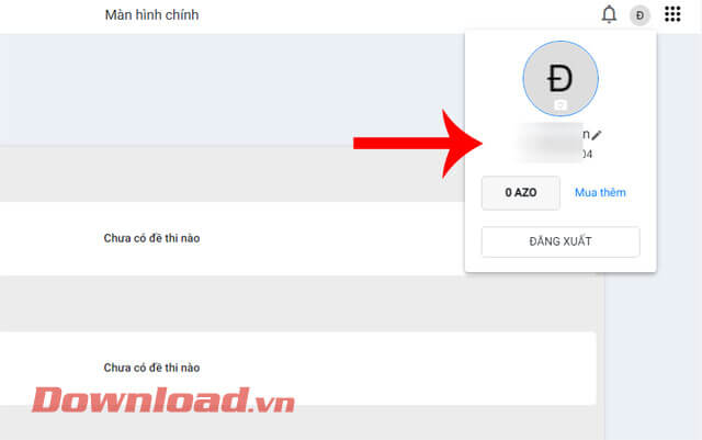 <p><strong>Bước 5:</strong> Cuối cùng, ngay lập tức tài khoản Azota cho học sinh đã đăng ký thành công,