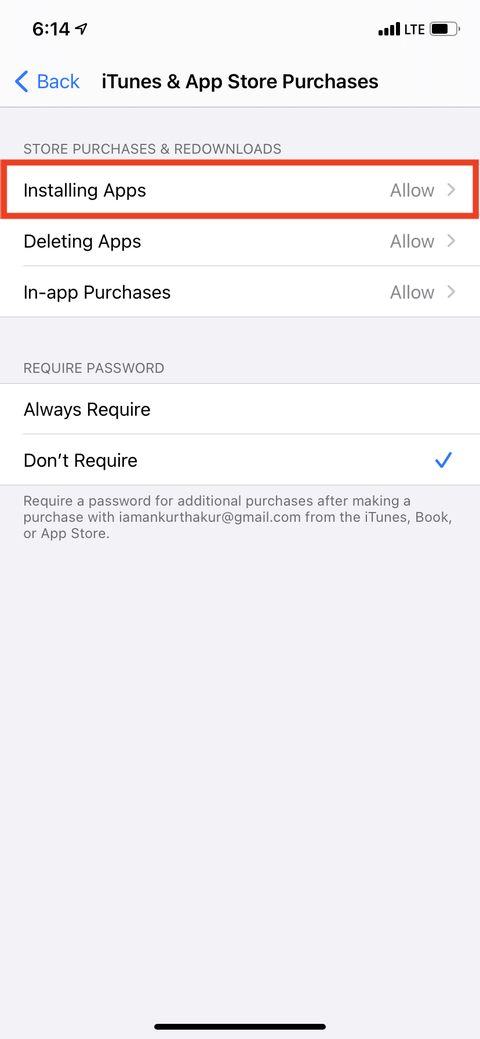 Chặn cài đặt app YouTube