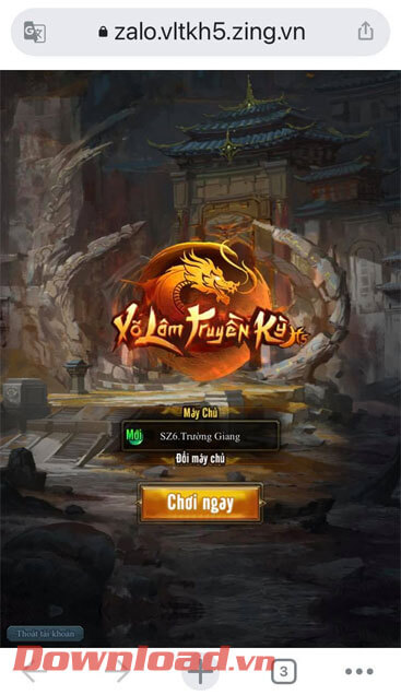 <p><strong>Bước 7:</strong> Khi đã đăng nhập tài khoản Zalo của mình vào game, thì chúng ta sẽ bắt đầu