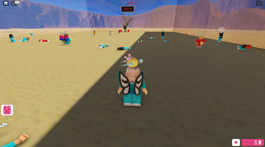 Sân chơi chính trong game Đèn xanh, đèn đỏ