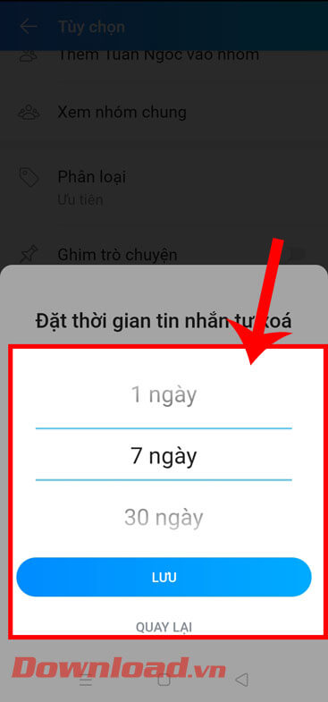<p><strong>Bước 4: </strong>Phía dưới màn hình bây giờ sẽ xuất hiện khung cửa sổ <em>Đặt thời gian tin