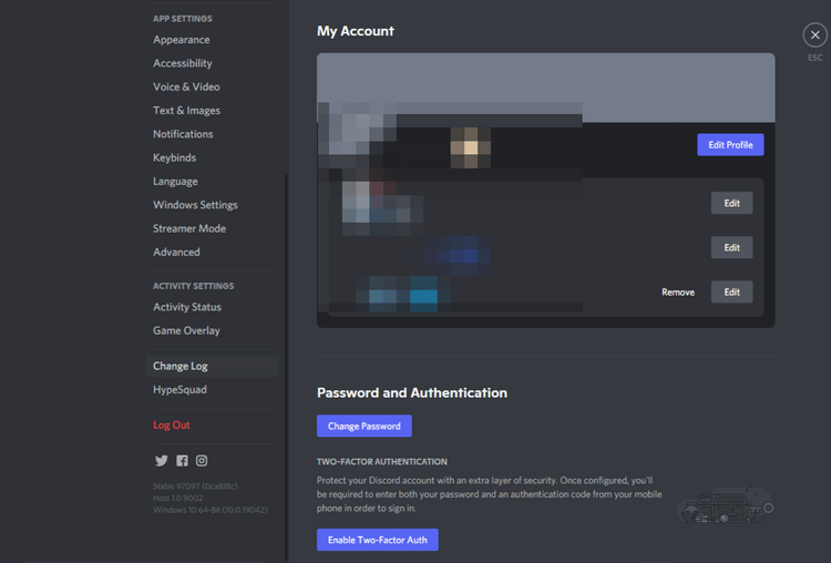 Thoát tài khoản Discord