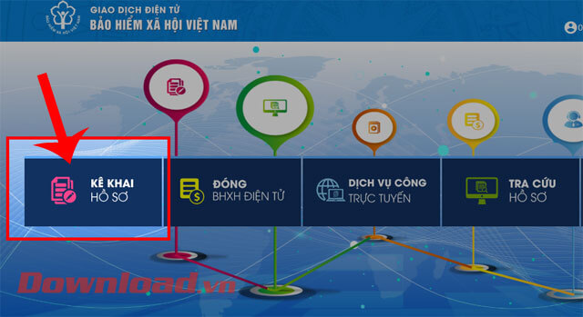 <p><strong>Bước 4:</strong> Khi đã đăng nhập tài khoản thành công, nhấp chuột vào mục <strong>Kê khai