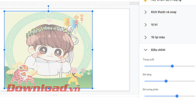 Hình ảnh trong suốt đã được tạo