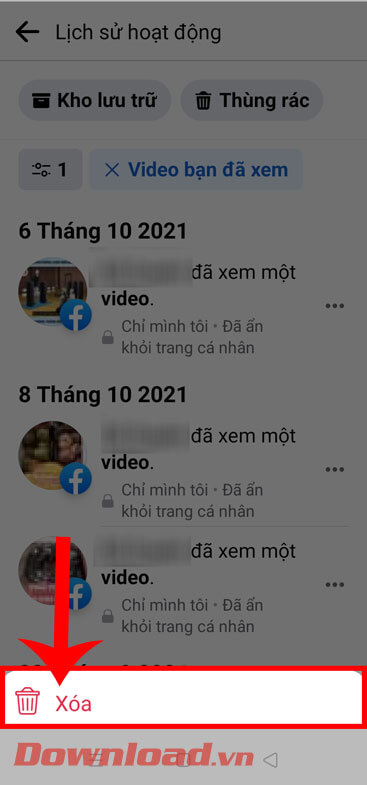 <p><strong>Bước 6:</strong> Tiếp theo, ấn vào nút <strong>Xóa </strong>ở phía bên dưới màn hình.</p>